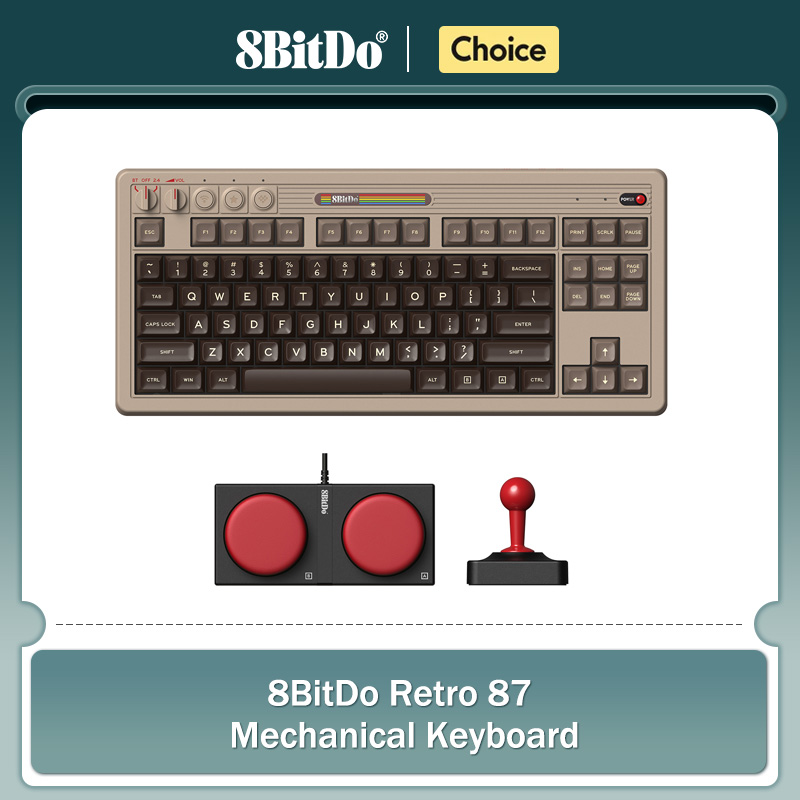 Gaming Accessories Keyboards - 8BitDo Retro Mechanical Keyboard, BT/2.4G/USB-C Hot