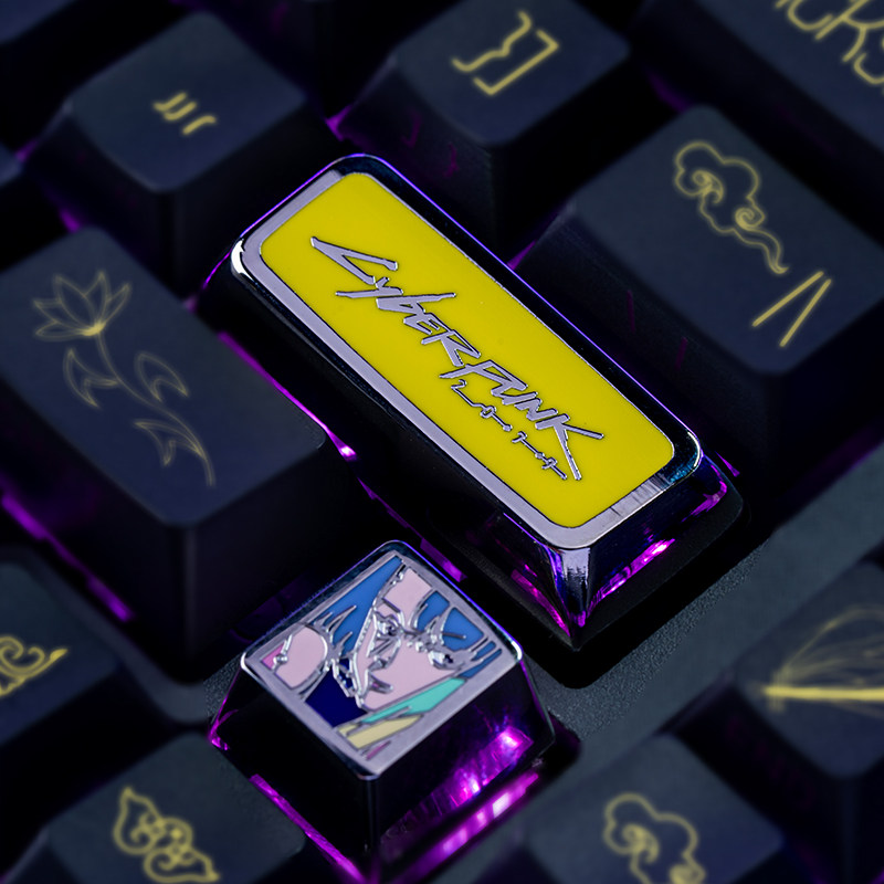 Gaming Accessories Keyboards - Anime Keycaps Cyberpunk 2077 Theme Mechanical