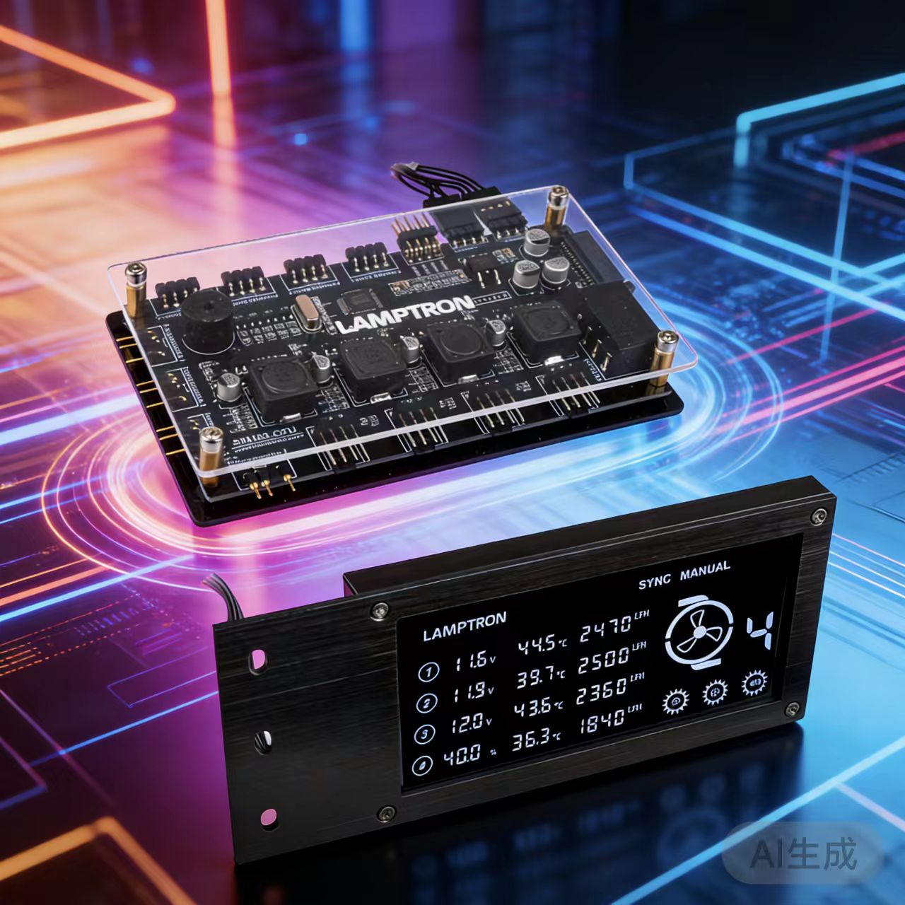 Gaming Hardware And Accessories - LAMPTRON RW460 Water Cooling Control Black